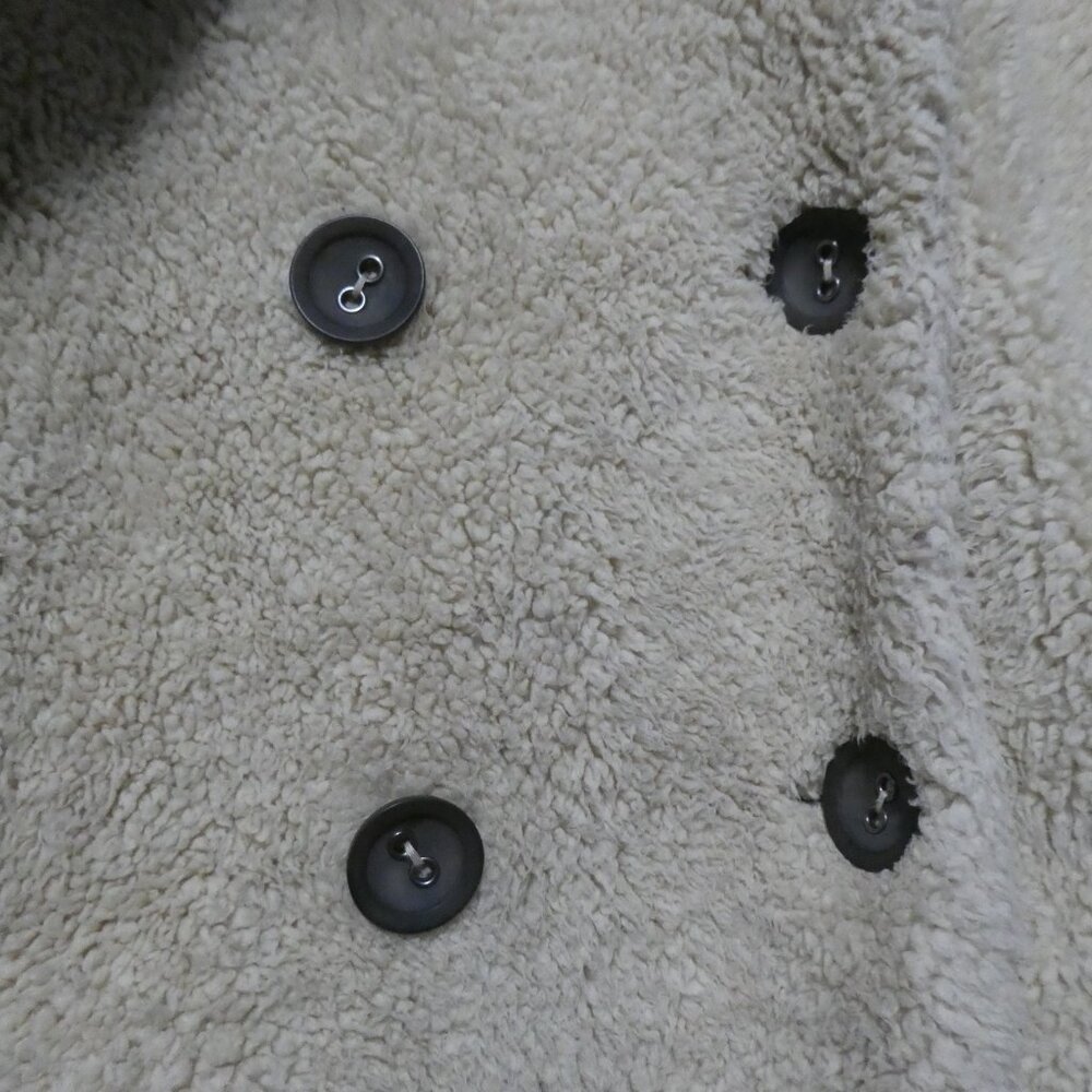 FREE PEOPLE | xs - extra small | Teddy - Furry Plush Double Breasted Pea Coat - Picture 7 of 16